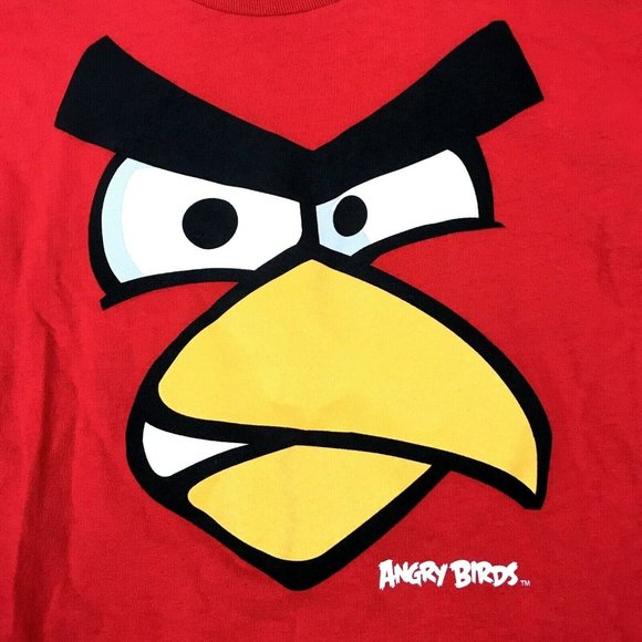 Official Discontinued Angry Bird Shirt Large Red - Excellent Condition - Picture 2 of 4